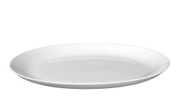 Servierplatte Rondo/Liane 28,2 cm aus weißem Porzellan.