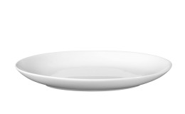 Servierplatte Rondo/Liane 24,1 cm aus weißem Porzellan.