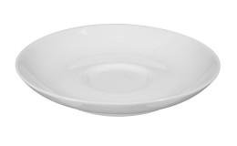 Espressountertasse Rondo/Liane 11,9 cm aus weißem Porzellan.