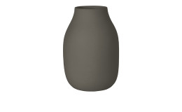 Vase Colora 20 cm aus Keramik in grau.