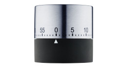 Kurzzeitmesser Puncto 6 cm aus Edelstahl und Kunststoff in silber und schwarz.