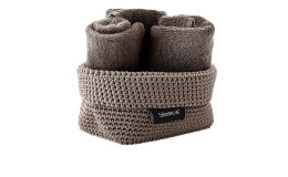 Korb Tela 10 x 15 cm aus Synthetikfaser in taupe.