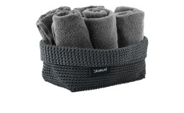 Korb Tela 11,5 x 20 cm aus Synthetikfaser in grau.