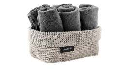 Korb Tela 11,5 x 20 cm aus Synthetikfaser in sand.