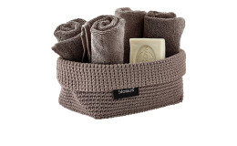 Korb Tela 11,5 x 20 cm aus Synthetikfaser in taupe.