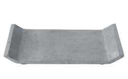 Tablett Moon 30 x 20 cm aus Polystone in grau.
