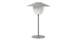 LED-Leuchte Ani Lamp 33,3 cm aus Aluminium in braun / grau mit einer weißen Absetzung.