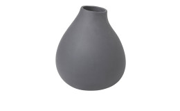 Vase Nona 17 cm aus Porzellan in grau.