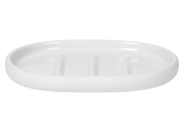 Seifenschale Sono 10 x 13 cm aus Keramik in weiß.