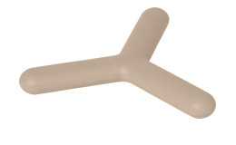 Untersetzer Flip 15 cm aus Silikon und Kunststoff in beige.