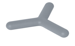 Untersetzer Flip 15 cm aus Silikon und Kunststoff in grau.