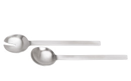 Salatbesteck Easy aus Edelstahl in silber.