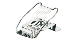 Eierschneider aus silberfarbigem Edelstahl