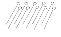Rouladennadeln 10 Stück aus silberfarbigem Edelstahl