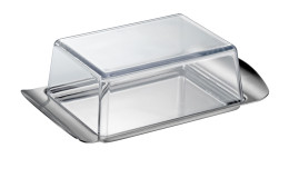 Butterdose Compact aus Edelstahl und Acryl