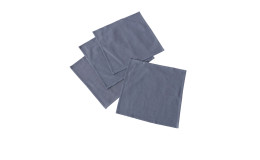 Servietten-Set 40 x 40 cm 4-tlg. in dunkelgrau aus Baumwolle