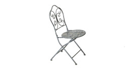 Stuhl Ida in grau aus Eisen