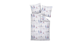 Seersucker-Bettwäsche Tango, in der Größe 135 x 200 cm und in einer Mehrfarbigen Farbausführung mit Maritim-Motiv