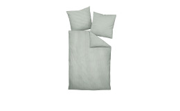 Die Flanell-Bettwäsche 155 x 220 cm Salbeigrün besteht aus zwei Kissen und einer Bettdecke in zartem Salbeigrün.