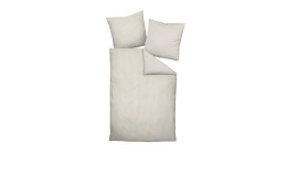 Beige Flanell-Bettwäsche 155x220 cm Set mit 80x80 cm Kissenbezug und Naturfaser Bettdeckenbezug.