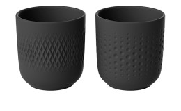 Becher Set Manufacture Collier 2-tlg. in schwarz