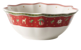 Bol Toys Delight 750 ml in weiß mit rotem verziertem Rand.