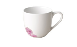 Mokka-/Espressoobertasse Rose Garden 100 ml in weiß mit Rosen-Muster