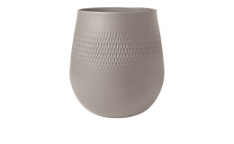 Vase Manufacture Collier 23 cm hoch in taupe