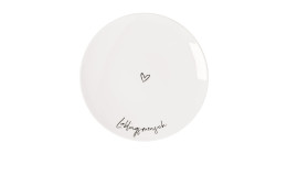Frühstücksteller Lieblingsmensch 21 cm in weiß mit schwarzer Schrift
