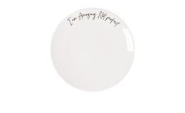 Frühstücksteller Amazing 21 cm in weiß mit schwarzer Schrift