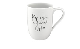Becher Keep calm 340 ml in weiß