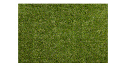 Ein 133 x 300 cm großer Aufnäher von Kunstrasen Jever von oben gesehen, zentriert auf weißem Hintergrund.