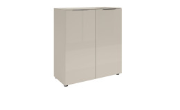 Kommode Saverne 1 in der Farbe Kaschmir mit Glas, 2 Türen