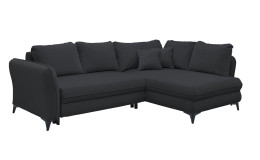 Ecksofa Hereford mit Stoff-Bezug in der Farbe Black