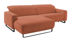 Basis-Wohnlandschaft LASCONDO Elwa, in der Farbausführung Orange, Schrägansicht