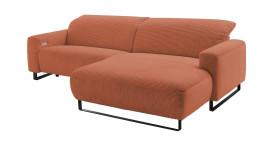 Basis-Wohnlandschaft LASCONDO Elwa, in der Farbausführung Orange, Schrägansicht
