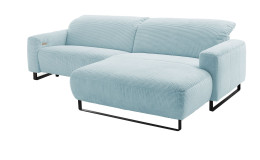 Basis-Wohnlandschaft LASCONDO Elwa, in der Farbausführung Light Blue, Schrägansicht