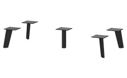 Fußgestell-Set Luna aus schwarzem Metall