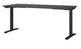 Höhenverstellbarer Schreibtisch Jet, in Graphit 180 x 80 cm