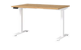 Höhenverstellbarer Schreibtisch Move & Work in Navarra-Eiche/Weiß