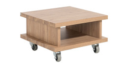 Beistelltisch Delmonte in Oak Natural Vintage (Vintage Eiche), mit Rollen