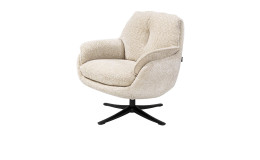 Sessel Densa von Henders & Hazel in beige, 360 ° drehbar per Drehfuß