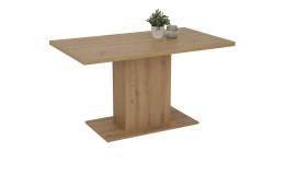 Esstisch Base im Dekor Artisan Eiche Nachbildung mit Säulengestell