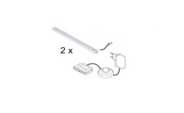 Glasbodenbeleuchtung für die Vitrine Leander, 2er Set in neutralweiß 