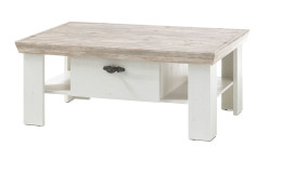 Couchtisch Flores in Pinie Weiß Absetzung Farbe Oslo Pinie