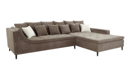 Wohnlandschaft Mara in Stoff Taupe