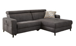 Wohnlandschaft Dana mit einem dunkelgrauen Bezug