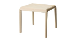 Hocker / Beistelltisch Lagos Komfort in taupe-beige, 48 x 48 cm
