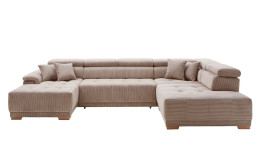 Basis-Wohnlandschaft För in einem Cordbezug in taupe