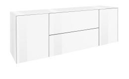 Lowboard Couleur in der Farbe Ice-White, Schrägansicht